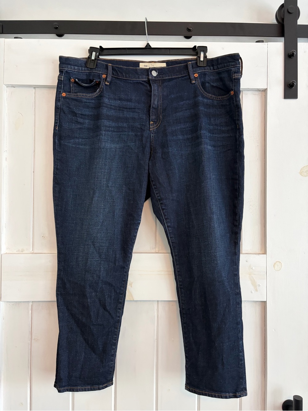 Gap Best Girlfriend Dark Wash Straight-Leg Jeans 35